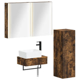 Bathroom Furniture Set 4 pcs Smoked Oak 3407403