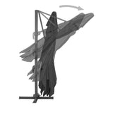 Cantilever Garden Parasol Anthracite Polyester Large Tiltable 44637