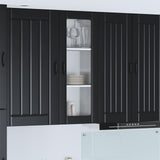 Wall Glass Cabinet LUCCA Black 40 x 31 x 100 cm Engineered Wood 885096