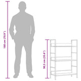288221 3-Layer Book Shelf Oak 60x27,6x90,5 cm Engineered Wood