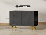 Modern Luxe High Gloss Sideboard, with Hairpin Legs - Black T3398P377928