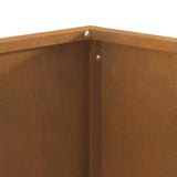 Fire Pit Brown 60 x 60 x 40 cm Weathering steel 858915