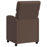 Dining Chairs with Wheels 2 pcs Brown 58 x 65 x 98 cm 42017885