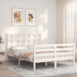 Bed Frame without Mattress White 120x200 cm Solid Wood 3193982