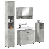 Bathroom Furniture Set with Drawer 4 pcs Concrete Grey 3393046