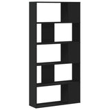 Bookcase 5-Tier Black 80.5x23.5x162.5 cm Engineered Wood 852772