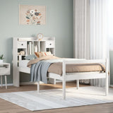 Bookcase Bed without Mattress White 90x190 cm Single Solid Wood Pine 3322042