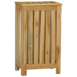 Laundry Basket Natural Solid Teak Wood 340758