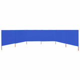 6-panel Wind Screen Fabric 800x160 cm Azure Blue 47185