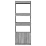 Highboard Grey Sonoma 63x33x180 cm Engineered Wood 3309605