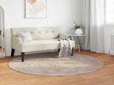 Area Rugs Round GALATI Beige 200 CM Polyester 42022816