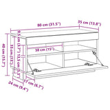 Highboard Concrete Grey 70x42.5x185 cm Engineered Wood 3281430