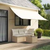 Retractable Awning Cream 300x150 cm Fabric and Steel 368761