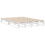 Bed Frame without Mattress White 140x190 cm Solid Wood Pine 3302316