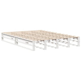 Bed Frame without Mattress White 140x190 cm Solid Wood Pine 3302316