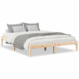 Extra Long Bed Frame without Mattress 140x210 cm Solid Wood Pine 852406