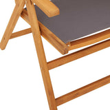 7 Piece Garden Dining Set Anthracite Fabric and Solid Wood 3281737