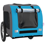 Pet Bike Trailer Blue and Grey Oxford Fabric and Iron 93834