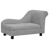 Dog Sofa with Pillow Grey 83x44x44 cm Plush 171100