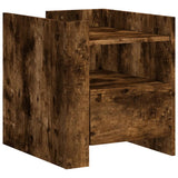 Bedside Cabinet Smoked Oak 45x50x50 cm Engineered Wood 848280