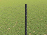 Welded Wire Fence 25 x 1.5 m PVC-Coated Steel Grey Mesh 3336872