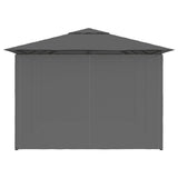 Garden Marquee with Curtains 4x3 m Anthracite 47960