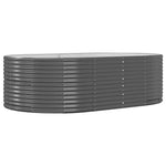 Garden Raised Bed Anthracite 212x140x68 cm Galvanised Steel 319096