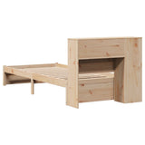 Bookcase Bed without Mattress 100x200cm Solid Wood Pine 3322375