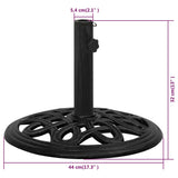 Umbrella Base Black 44x44x32 cm Cast Iron 317768