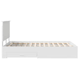 Bed Frame with Headboard White 120 x 190 cm Engineered Wood 3411332