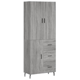 Highboard Grey Sonoma 69.5x34x180 cm Engineered Wood 3195921