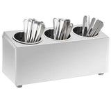 Cutlery Holder 3 Grids Rectangular Stainless Steel 51226