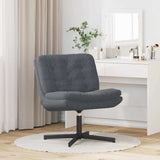 Swivel Relaxing Chair Dark Grey 63 x 75 x 76 cm Velvet 42007361