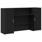 Reception Desk Black Oak 180x50x103.5 cm Engineered Wood 3324206