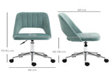 Mid Back Office Chair Velvet Fabric Swivel Scallop Shape Computer Desk Chair for Home Study Bedroom T3398P328243
