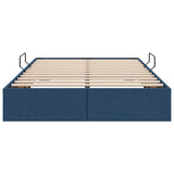 Storage Bed with Mattress with Storage Blue 120 x 200 cm Fabric 3370009