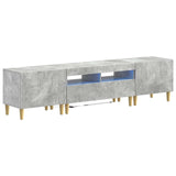 5 Piece LED TV Cabinet Concrete Grey Engineered Wood 3416599