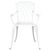 Garden Dining Set 7 pcs White Aluminium 3334682