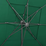 4-Tier Garden Parasol with Aluminium Pole Green 250x250 cm 313821