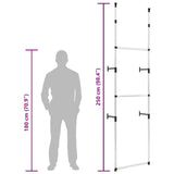 Telescopic Wardrobe System with Rods Aluminium 321105