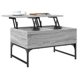 Coffee Table Grey Sonoma 70x50x40 cm Engineered Wood and Metal 845374