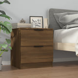 Bedside Cabinets 2 pcs Brown Oak Engineered Wood 817038