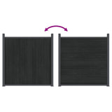 Fence Panel Grey 526x186 cm WPC 3282791