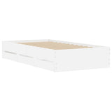 Bed Frame with Drawers without Mattress White 100x200 cm 3207287