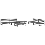 6 Piece Garden Lounge Set Grey Solid Wood Pine 3186615