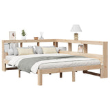 Bookcase Bed without Mattress 160x200 cm Solid Wood Pine 3324376