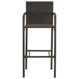 5 Piece Garden Bar Set Poly Rattan Brown 3064839