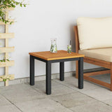Outdoor Table Natural and Black 45 x 45 x 38 cm 4010618