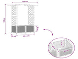 Raised Bed with Trellis and Roof Grey 125 x 40 x 138 cm PP 42032554