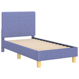 Toddler Bed Frame with Headboard Jeans Blue 70 x 140 cm Fabric 42010983